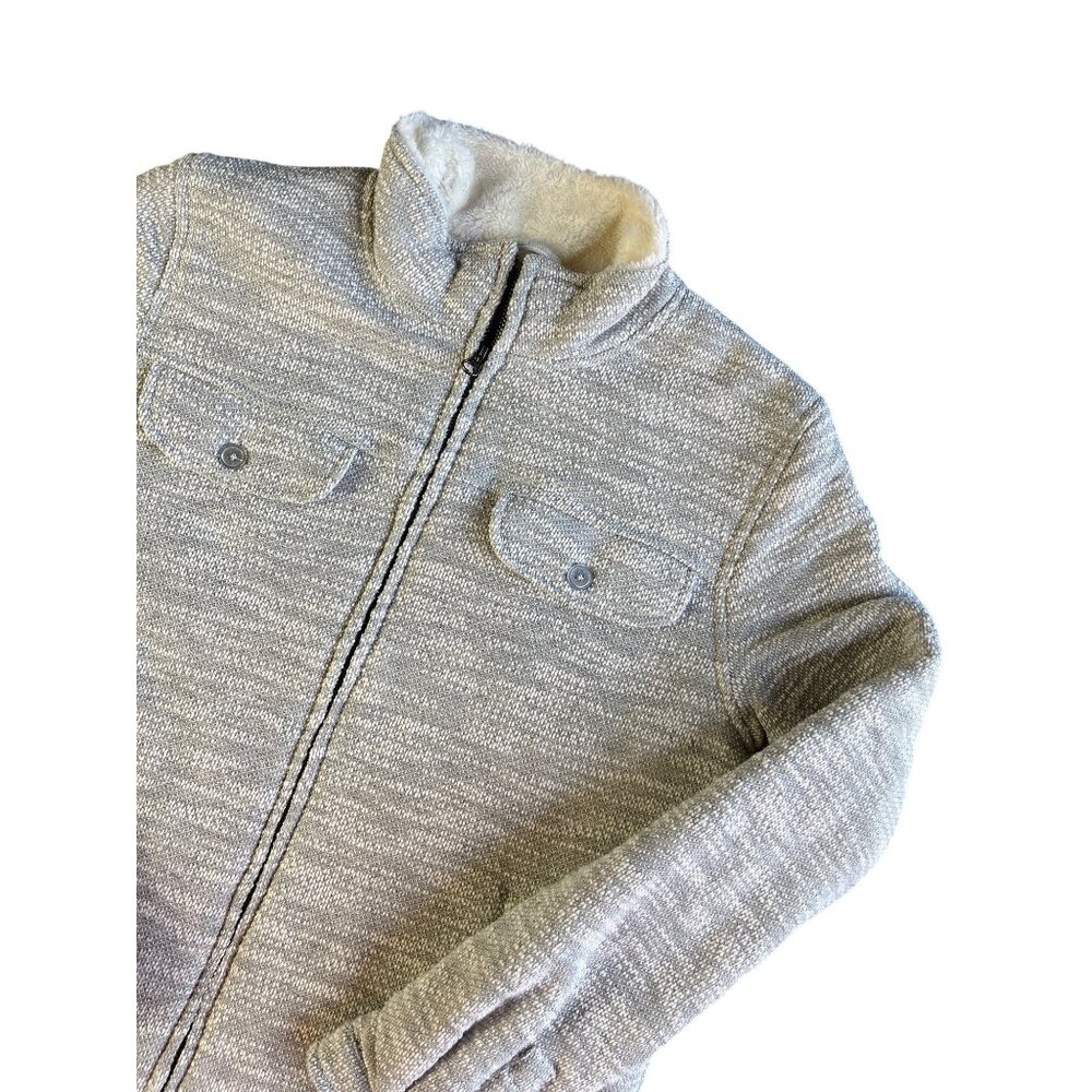 Carbon2Cobalt Women's Textured Zip Jacket With Faux Shearling Lining - Size S